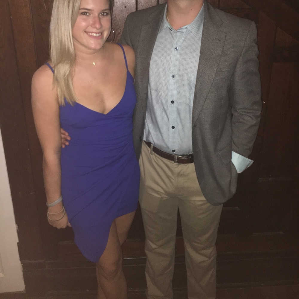 Blue bodycon dress